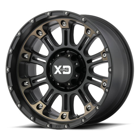 KMC WHEELS - Hoss 2 20x9 Satin black machined w/ dark tint - XD82929085912N