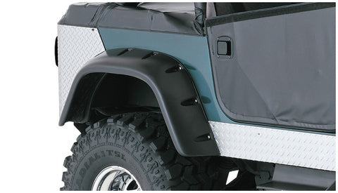 Bushwacker  10060-07 Fender Flares  Rear Set Cut-Out Style Image 1 GarageMAD4X4