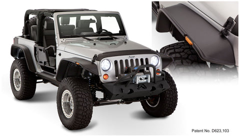 Bushwacker  10919-07 Fender Flares  Front & Rear Sets Flat Style Image 1 GarageMAD4X4