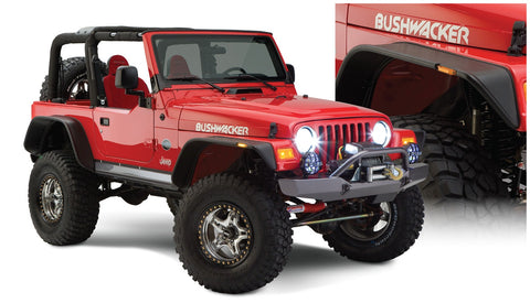 Bushwacker  10920-07 Fender Flares  Front & Rear Sets Flat Style Image 1 GarageMAD4X4