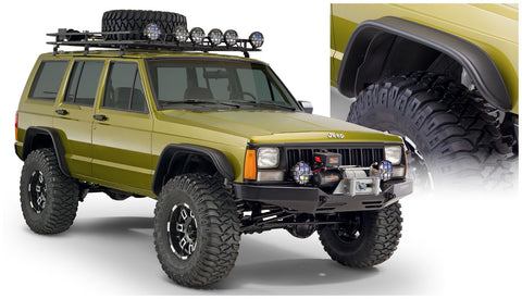 Bushwacker  10922-07 Fender Flares  Front & Rear Sets Flat Style Image 1 GarageMAD4X4