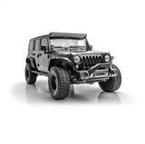 Aries - TrailCrusher Steel Bumper w/ Bull Bar Jeep View - 2186000 - MAD4X4