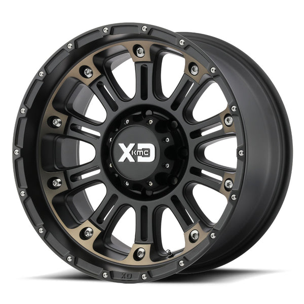 KMC WHEELS - Hoss 2 20x9 Satin black machined w/ dark tint - XD82929087900